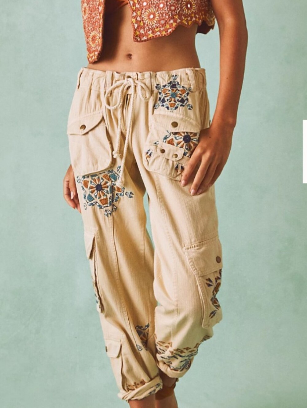 Free People Embroidered Tahiti Sz. SM Like New!